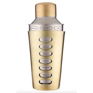 NWT Nordstrom Recipe Cocktail Mixed Drink Shaker in Brushed Gold